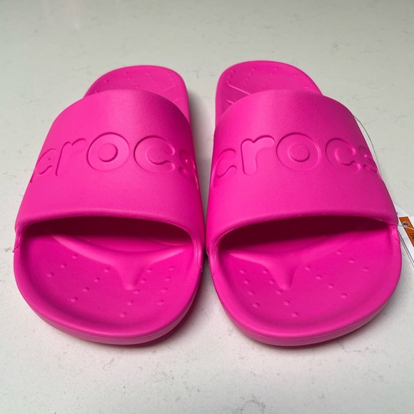 Pink Crocs Slide Sandals - Picture 2 of 9